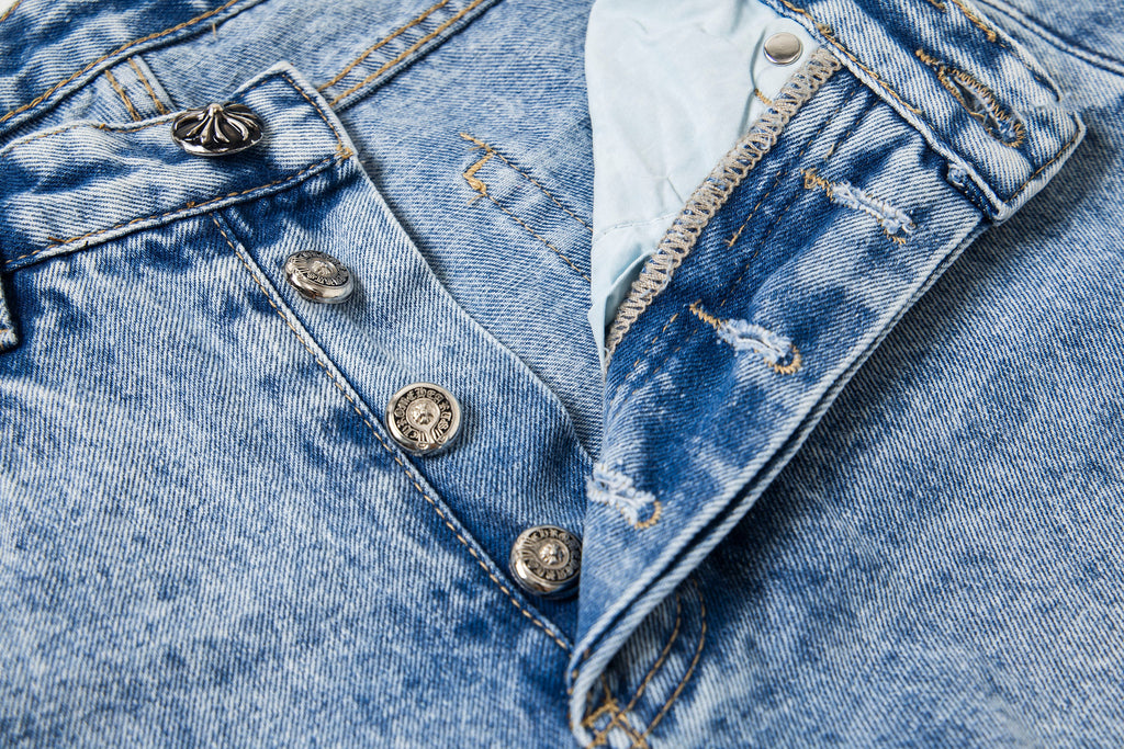 Chrome Hearts Gallery Dept Cross Patch Flare Denim Jeans 8186