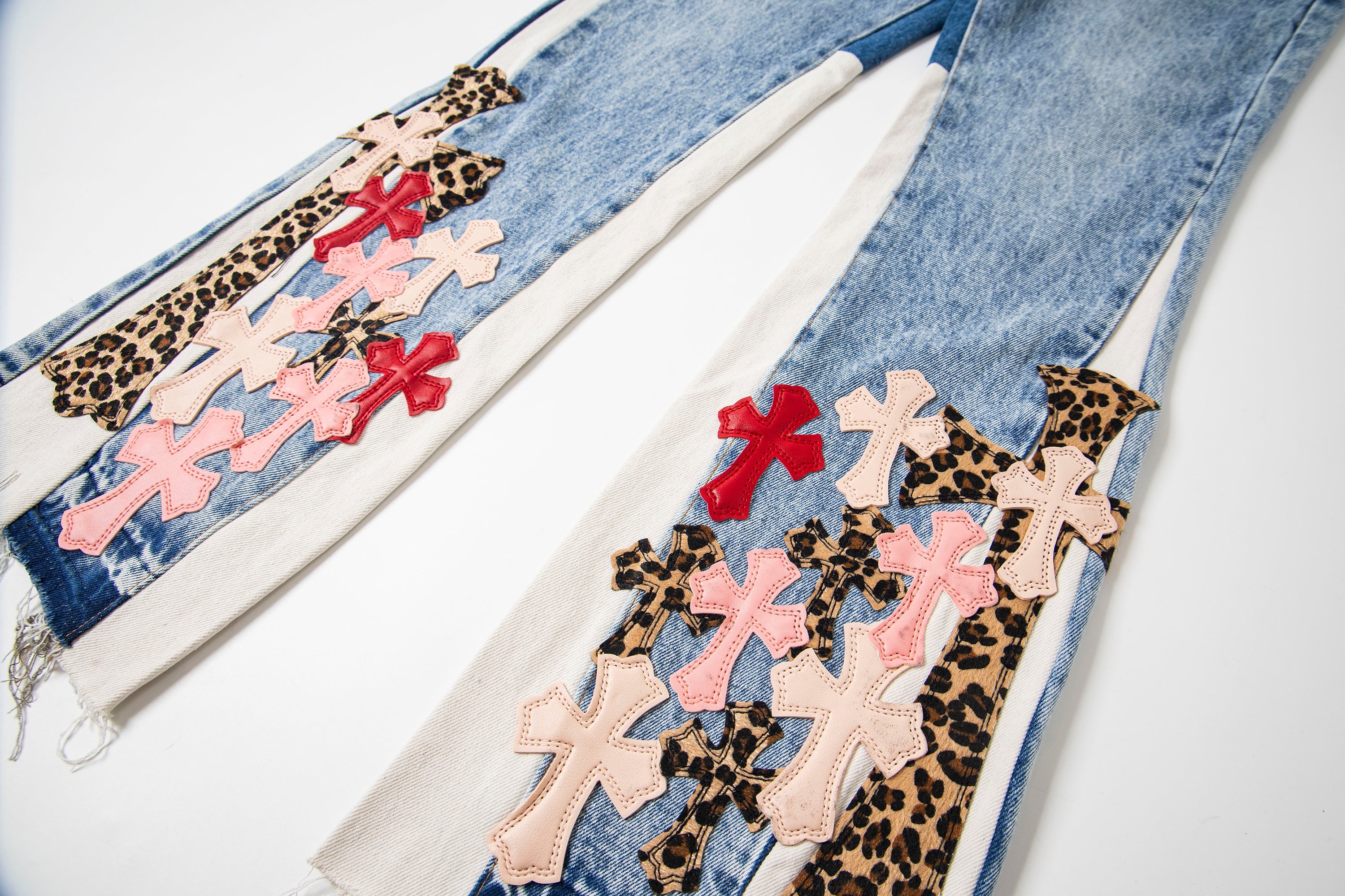 Chrome Hearts Gallery Dept Cross Patch Flare Denim Jeans 8186