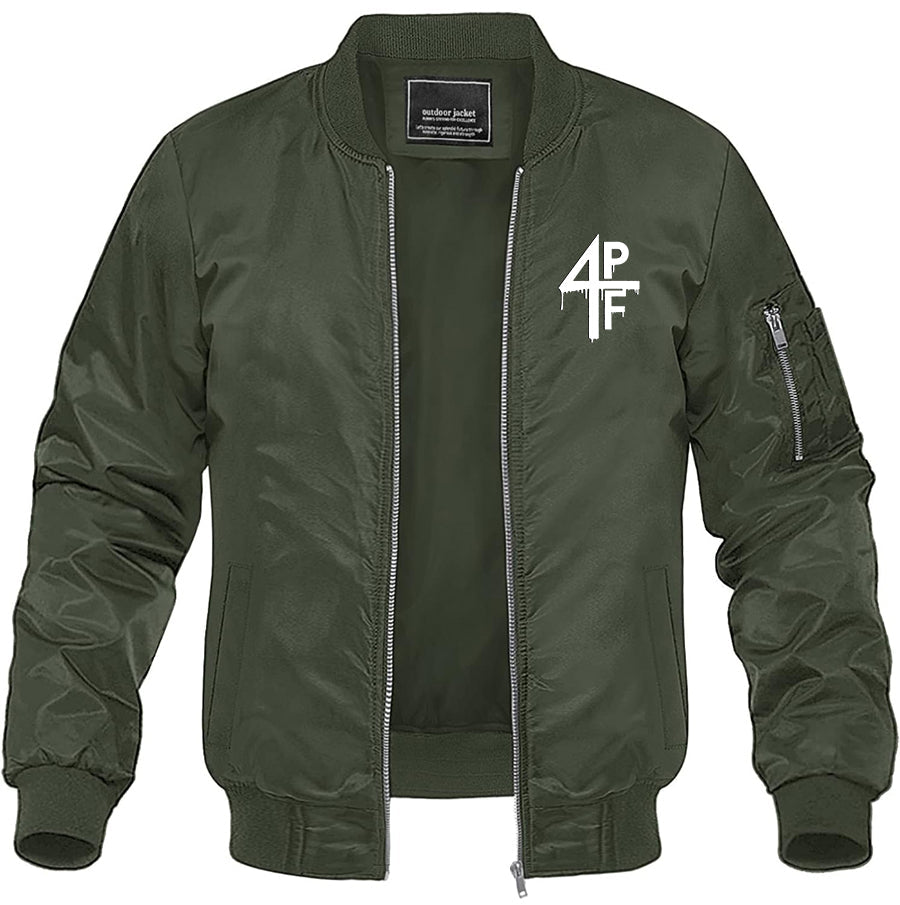 Men's 4PF Lightweight Bomber Jacket Windbreaker Softshell Varsity Jacket Coat