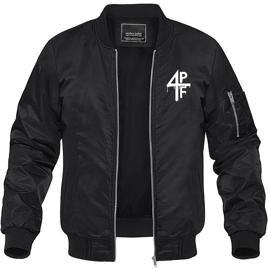 Men's 4PF Lightweight Bomber Jacket Windbreaker Softshell Varsity Jacket Coat