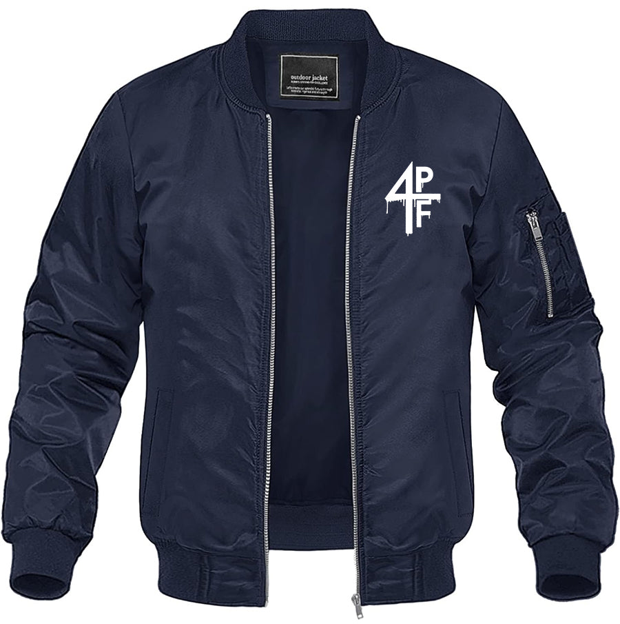 Men's 4PF Lightweight Bomber Jacket Windbreaker Softshell Varsity Jacket Coat
