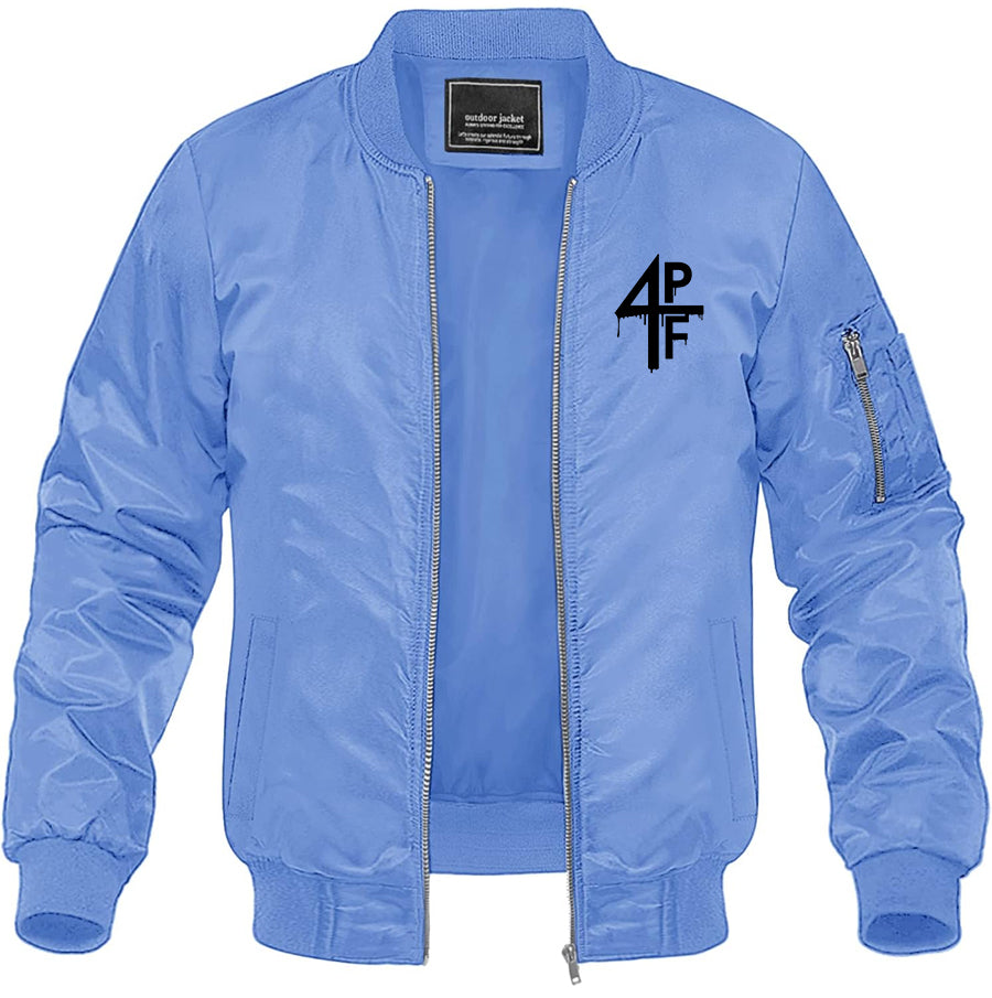 Men's 4PF Lightweight Bomber Jacket Windbreaker Softshell Varsity Jacket Coat