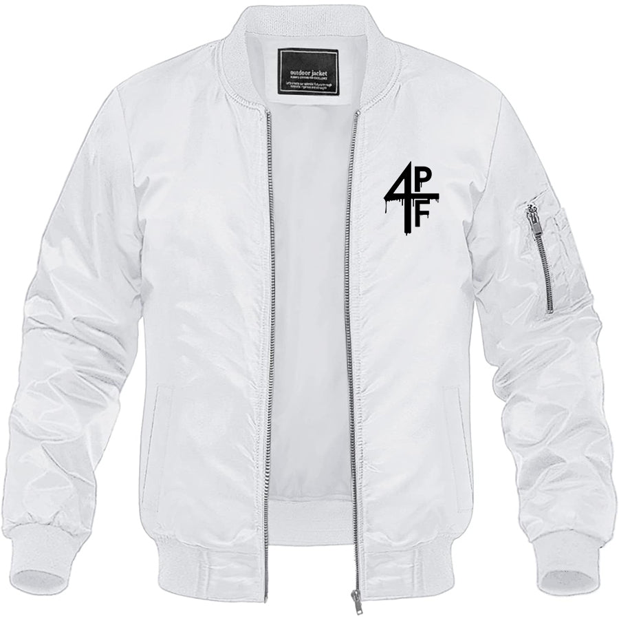 Men's 4PF Lightweight Bomber Jacket Windbreaker Softshell Varsity Jacket Coat