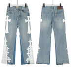 Chrome Hearts Gallery Dept Cross Patch Flare Denim Jeans 8146