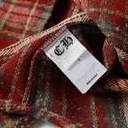 Chrome Hearts Embroidered Leather Cross Detail Flannel Shirt