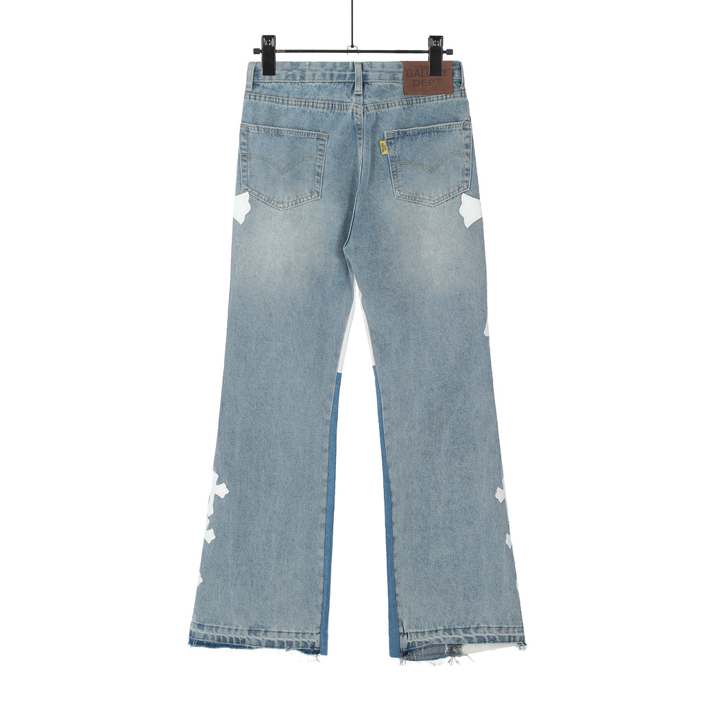 Chrome Hearts Gallery Dept Cross Patch Flare Denim Jeans 8146