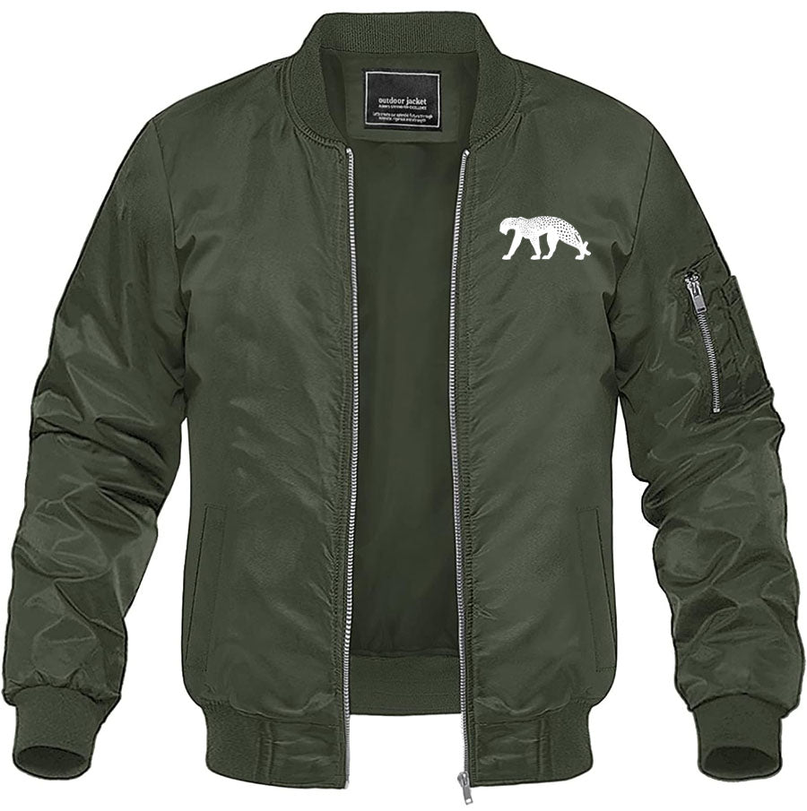 Men's Cartier Panther Lightweight Bomber Jacket Windbreaker Softshell Varsity Jacket Coat