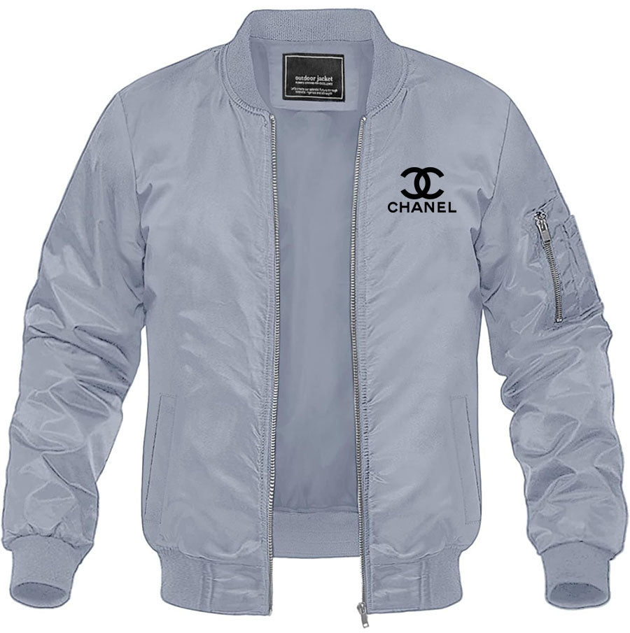 Men's Chanel Lightweight Bomber Jacket Windbreaker Softshell Varsity Jacket Coat