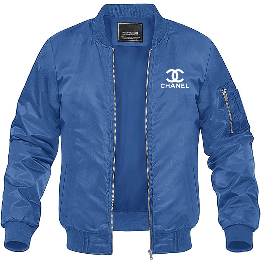 Men's Chanel Lightweight Bomber Jacket Windbreaker Softshell Varsity Jacket Coat