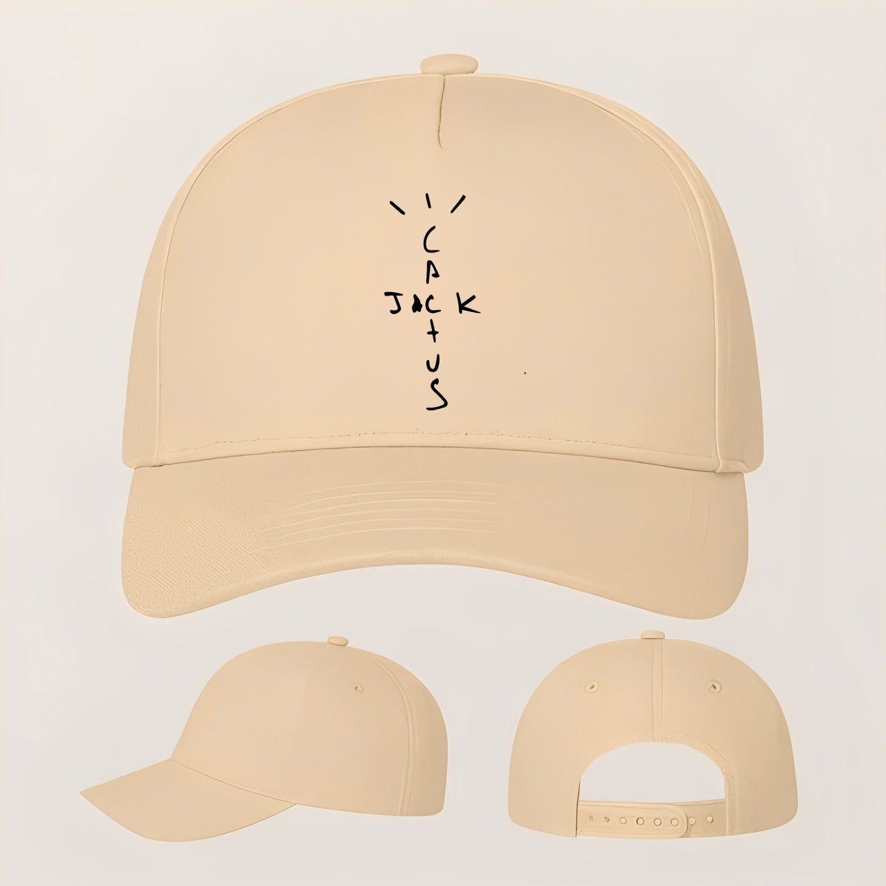 Cactus Jack Five Panel Twill Snapback Cap
