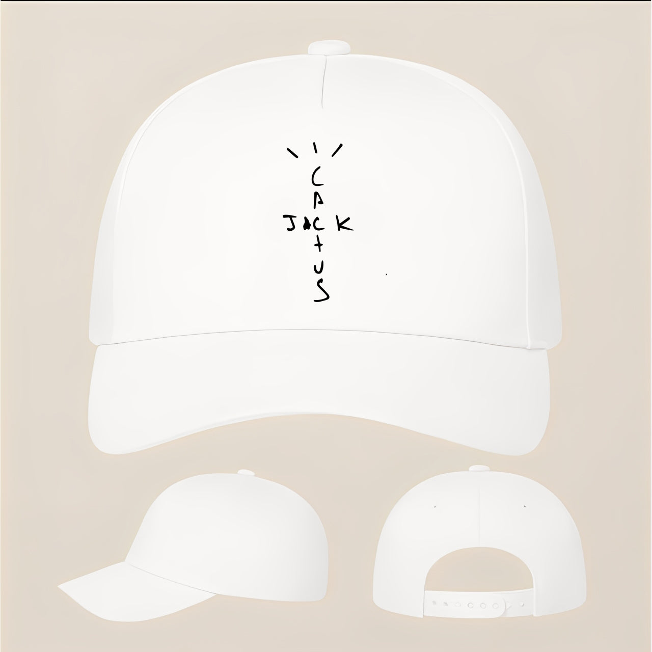 Cactus Jack Five Panel Twill Snapback Cap