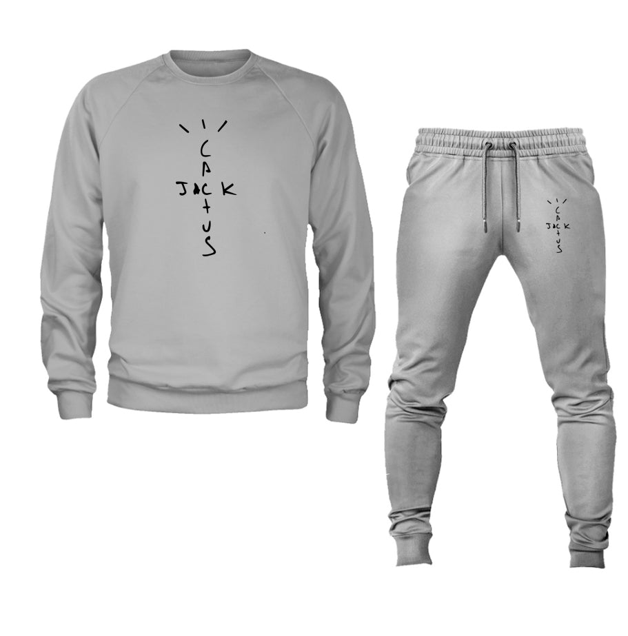 Men's Cactus Jack Crewneck Sweatshirt Joggers Suit