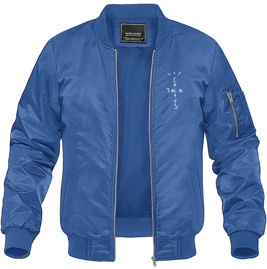 Men's Cactus Jack Lightweight Bomber Jacket Windbreaker Softshell Varsity Jacket Coat