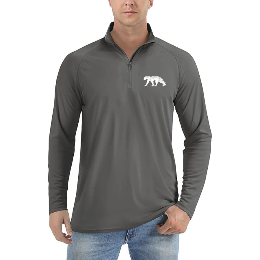Men's Cartier Panther Lightweight Quarter-Zip Athletic Shirt – Long Sleeve Polyester Wear