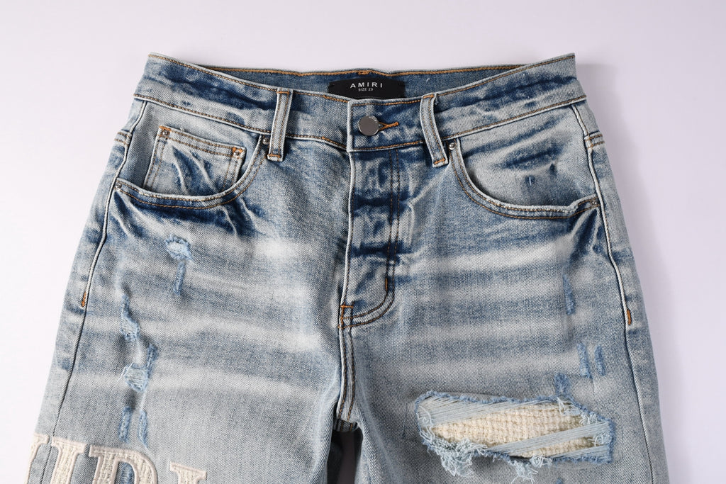Amiri Fashion Denim Shorts 6010