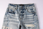 Amiri Fashion Denim Shorts 6010