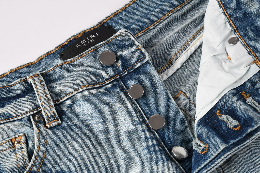 Amiri Fashion Denim Shorts 6010