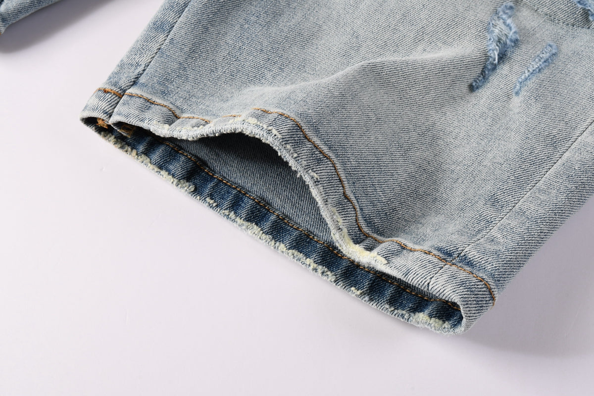 Amiri Fashion Denim Shorts 6010