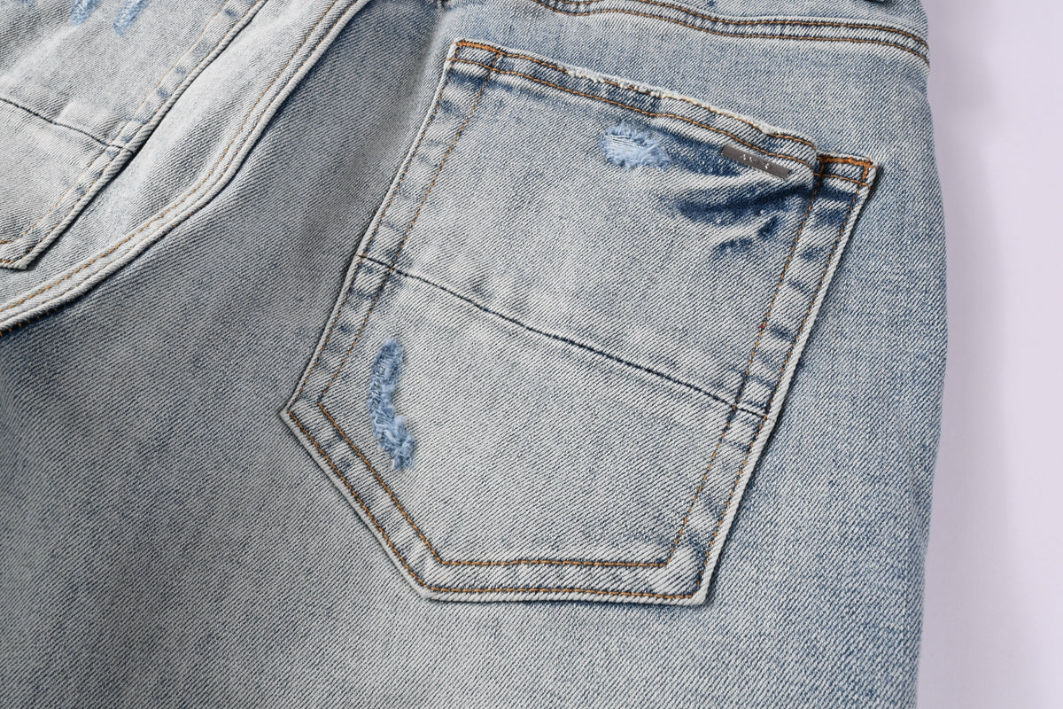 Amiri Fashion Denim Shorts 6010