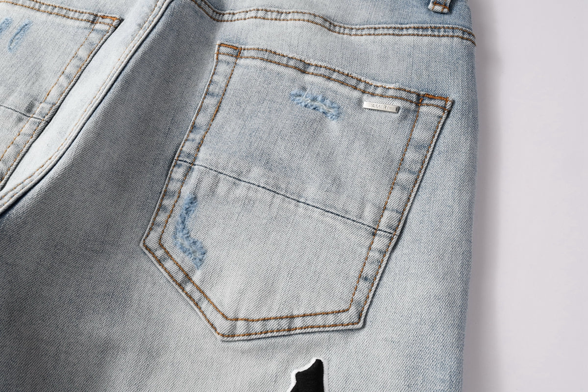 Amiri Fashion Denim Shorts 6009