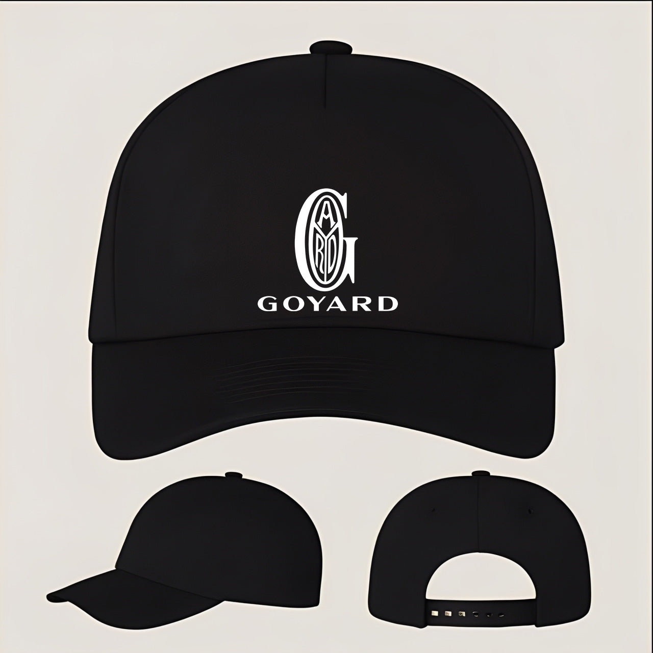 Goyard Five Panel Twill Snapback Cap
