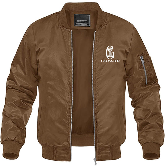 Men's Goyard Lightweight Bomber Jacket Windbreaker Softshell Varsity Jacket Coat