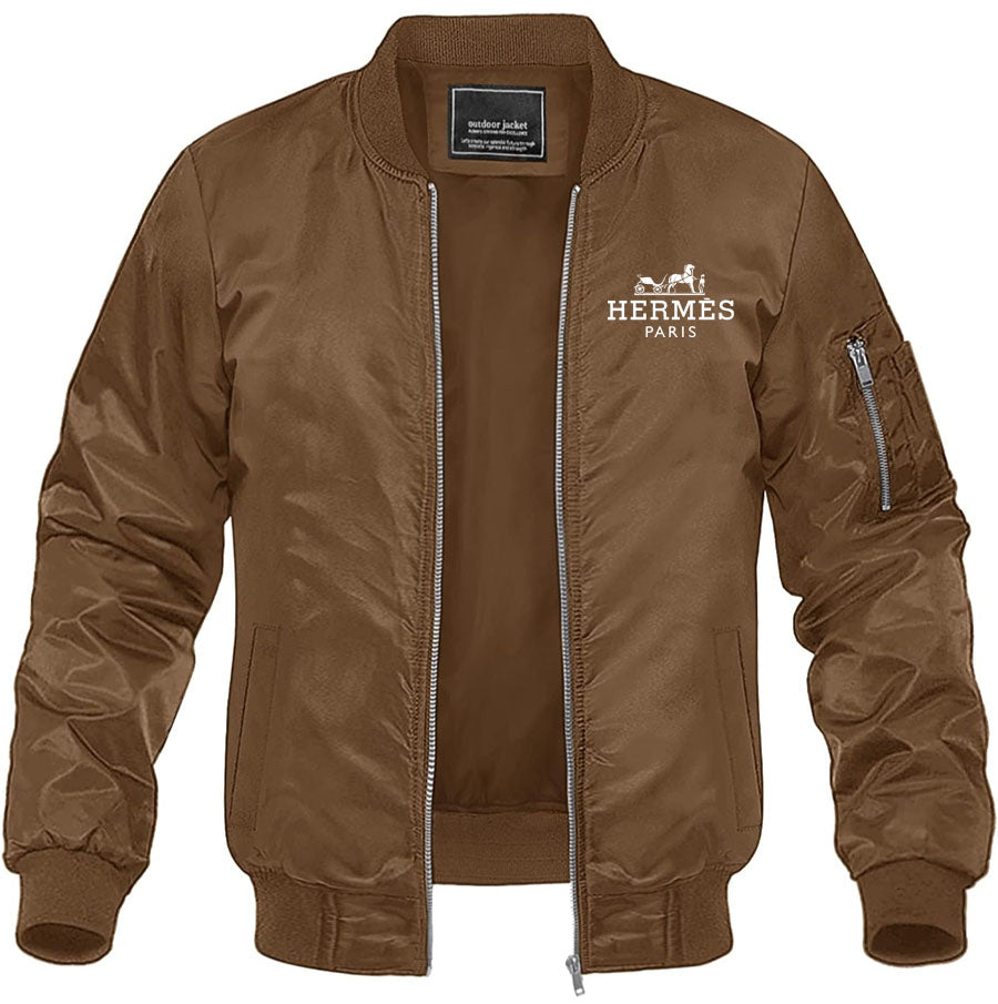 Men's Hermes Lightweight Bomber Jacket Windbreaker Softshell Varsity Jacket Coat