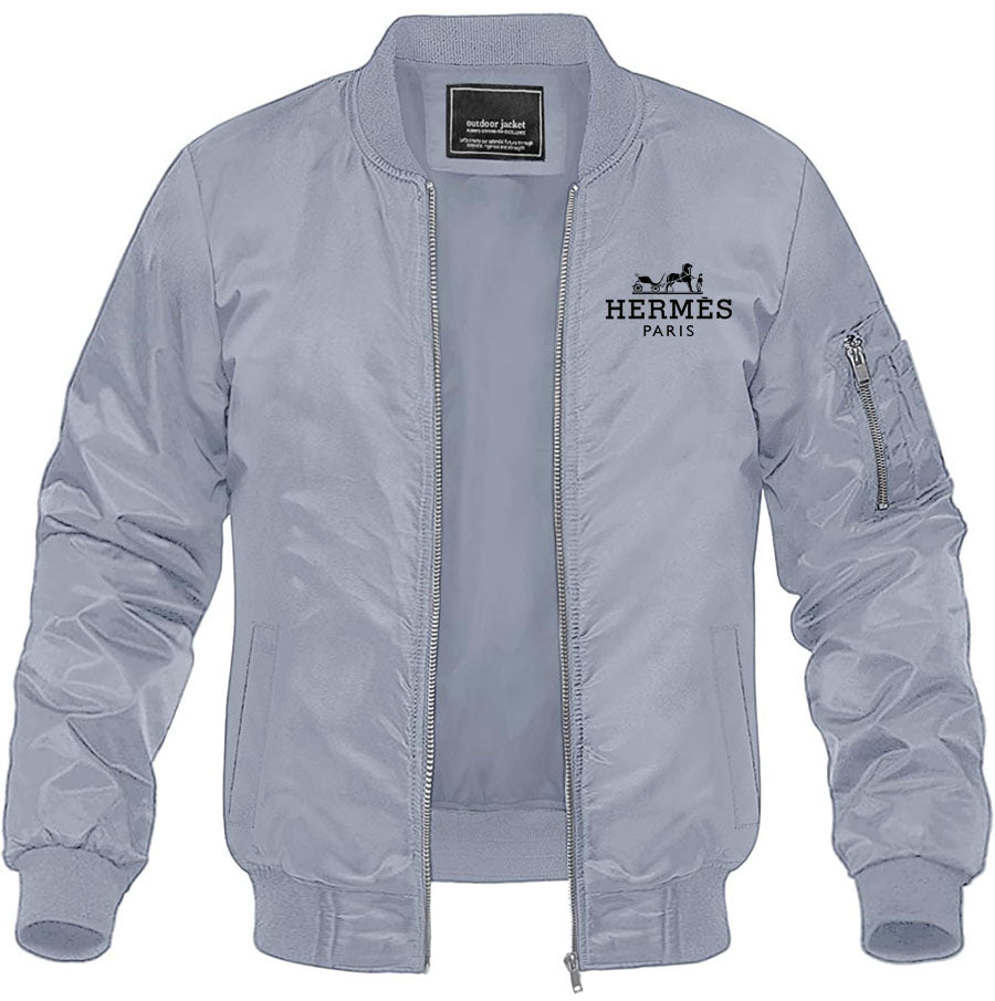 Men's Hermes Lightweight Bomber Jacket Windbreaker Softshell Varsity Jacket Coat