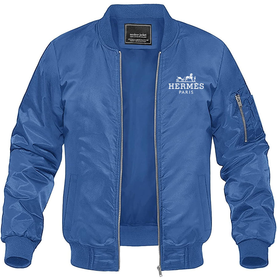 Men's Hermes Lightweight Bomber Jacket Windbreaker Softshell Varsity Jacket Coat