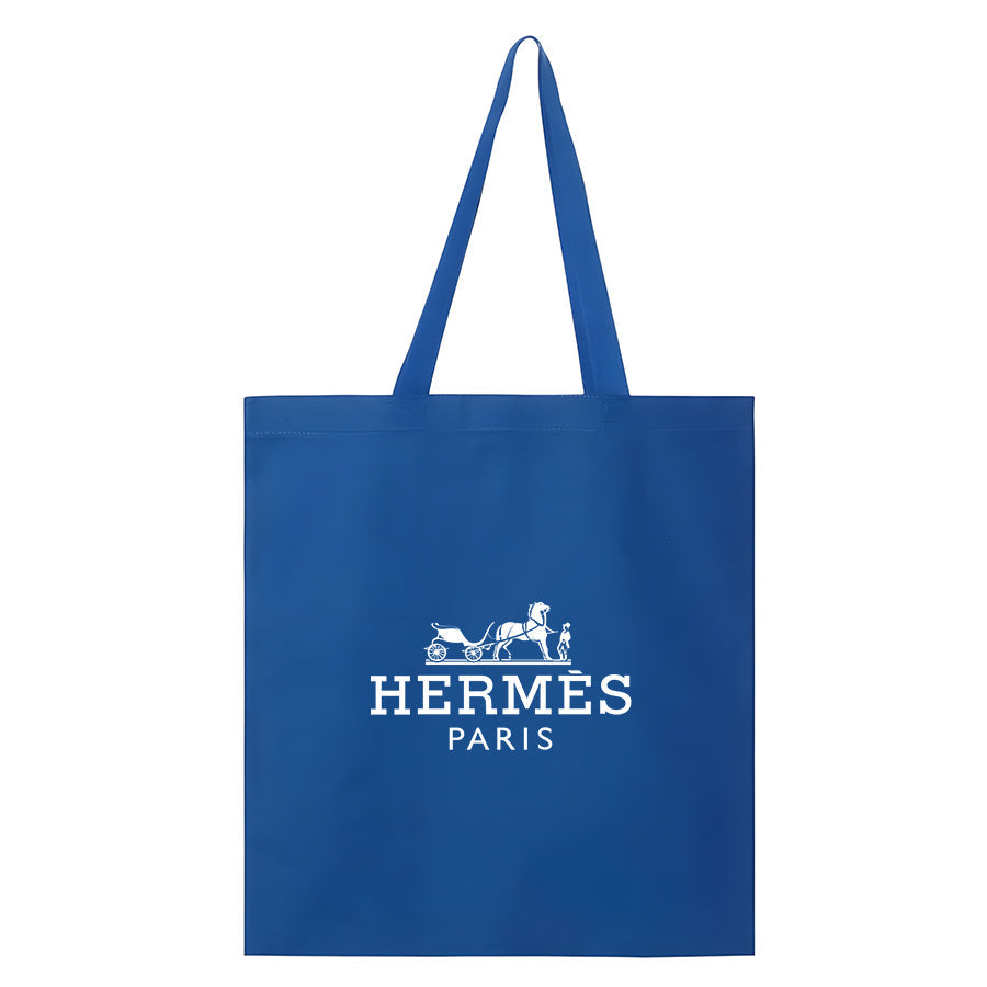Hermes Canvas Flat Bottom Tote Bag