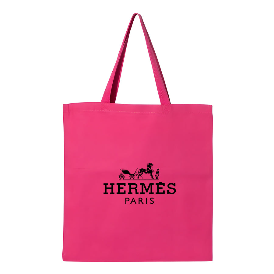 Hermes Canvas Flat Bottom Tote Bag