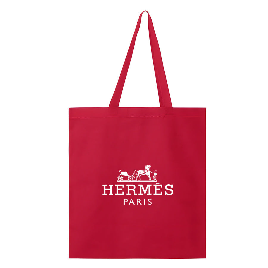 Hermes Canvas Flat Bottom Tote Bag