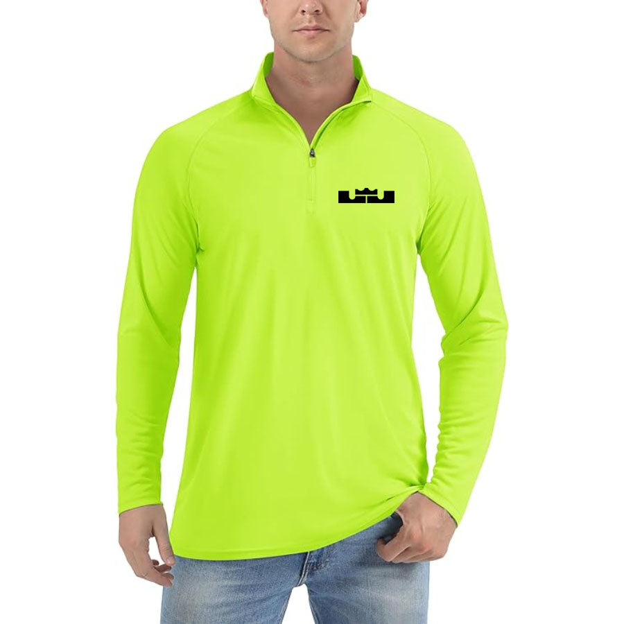 Men's Lebron James Lightweight Quarter-Zip Athletic Shirt – Long Sleeve Polyester Wear
