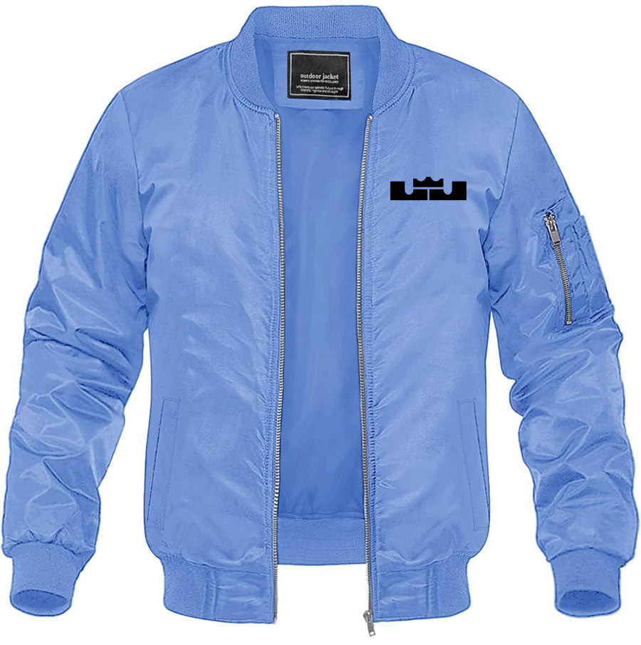 Men's Lebron James Lightweight Bomber Jacket Windbreaker Softshell Varsity Jacket Coat