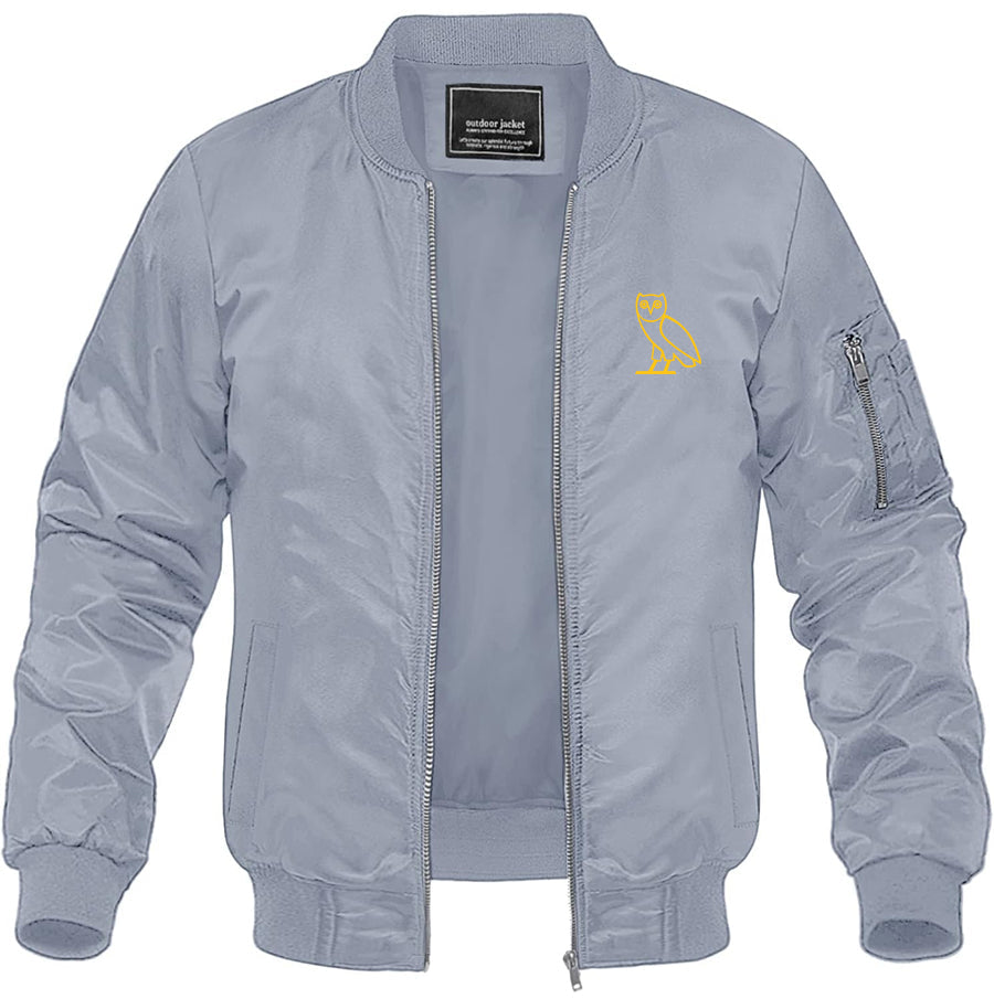Men's OVO Owl Lightweight Bomber Jacket Windbreaker Softshell Varsity Jacket Coat