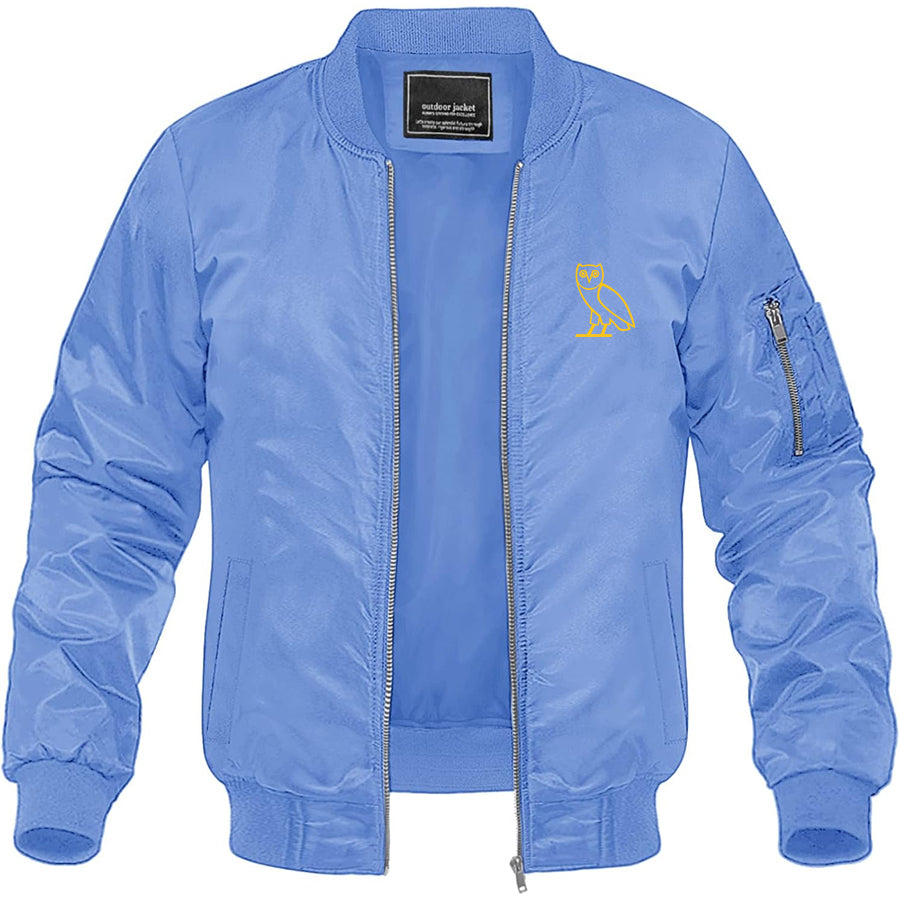 Men's OVO Owl Lightweight Bomber Jacket Windbreaker Softshell Varsity Jacket Coat