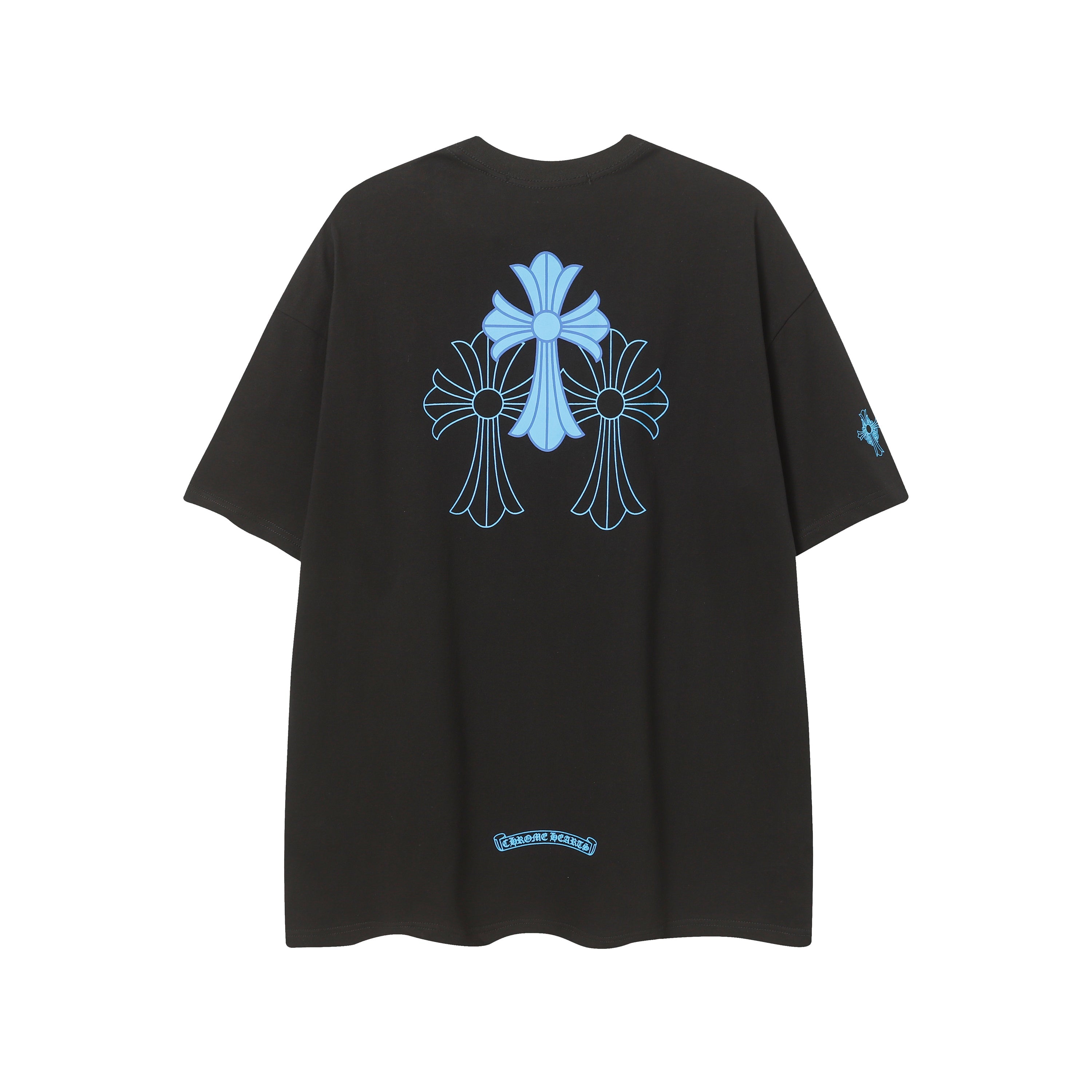 Chrome Hearts Triple Cross Logo Short Sleeve T-shirt 2237