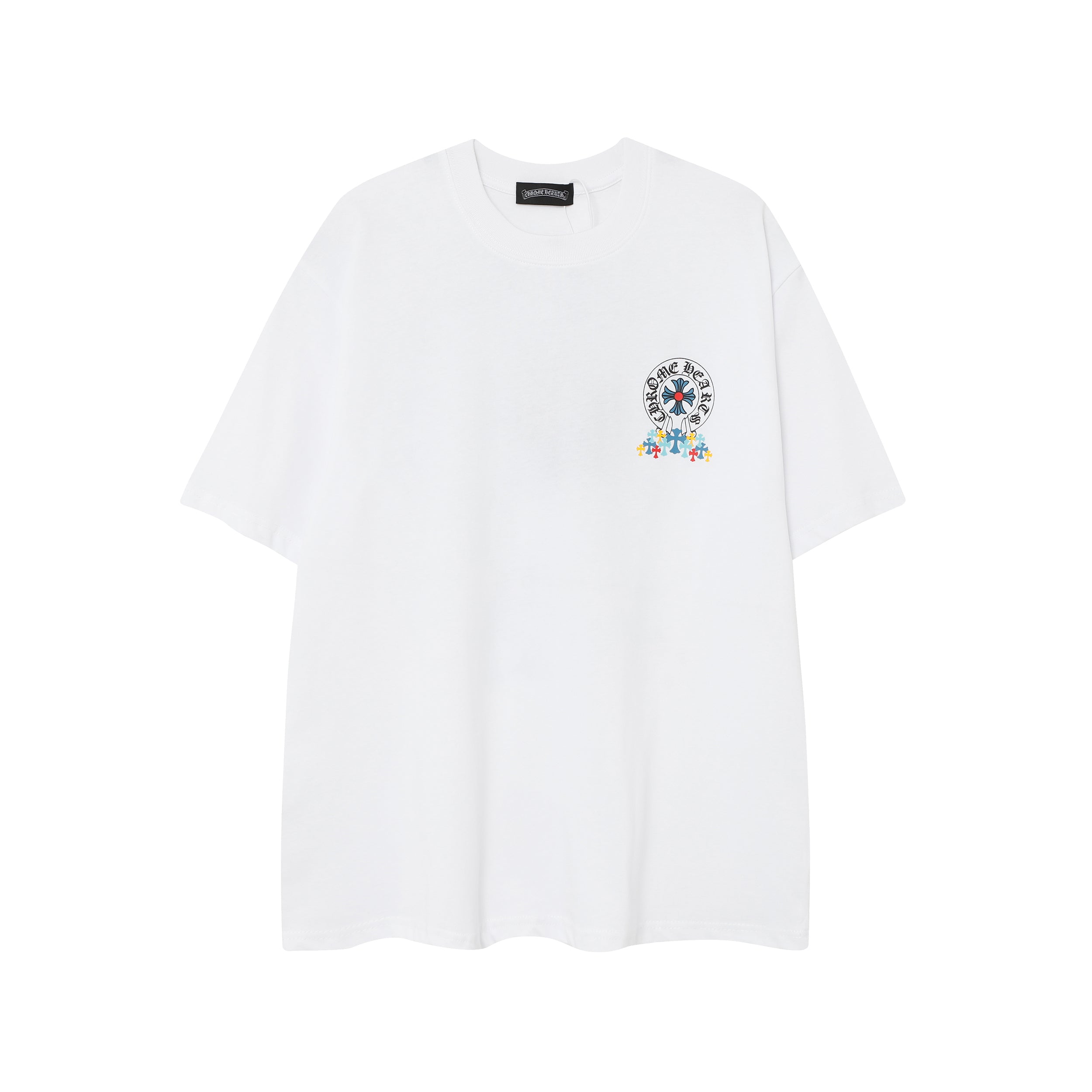 Chrome Hearts Vintage Horseshoe & Multicolor Cross Print Tee 9985