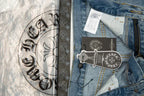 Chrome Hearts Levi's 905 Black Cross Patch Light Blue Jeans